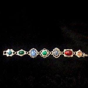 Vintage Sarah Coventry Cabochon link bracelet